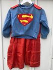Vintage Homemade Kids Superman Costume w Cape - 1970s/80s - One of a Kind!
