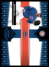 2005 Donruss Champions Impressions Blue Cubs Baseball Card #437 Derrek Lee /100