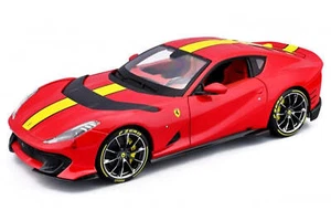 Bburago 2021 Ferrari 812 Competizione Rosso Corsa Red w/ Yellow 1:18 18-16915 - Picture 1 of 4