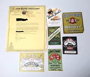 Jack Daniels Old Reproductions Color Label Collectibles (Letter & 6 Labels) - Picture 1 of 6