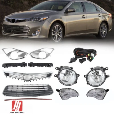 Fits 2013-2015 Toyota Avalon Front Grille Fog Signal Lights Bracket Set 10pcs Foto 1 de 4