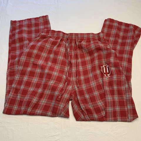 NCAA Indiana Hoosiers Sideline Apparel Plaid Flannel Pajama Pants Men’s Medium Cover
