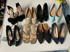 8 New Pairs Women’s size 7.5 HEELS Allegra K Penny Kenny the Drop IDIFU more - Picture 1 of 18