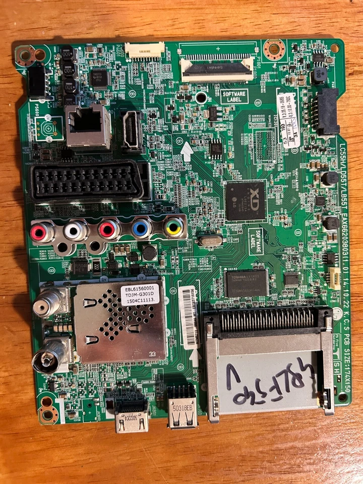 LG MAIN BOARD EAX66203803(1.0) ebt63716656 49LF540V SCR HC490EUN-SLES2-2132 - Image 1 of 1