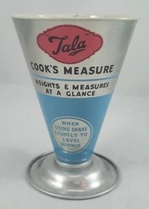 Vintage Tala Cook's Dry Measure Traditionelles Backen Metall Kegel Tasse Hergestellt in England - Bild 1 von 7