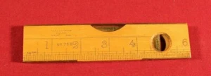 Vintage I. & D. SMALLWOOD MAKERS #756 Boxwood & Brass Combination Level & Rule - Picture 1 of 4