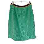 Anthropologie Corey Lynn Calter Polka Dot Skirt Green Navy Euc Size 12P
