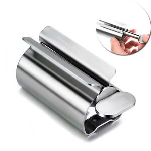 Durable Stainless Steel Rolling Toothpaste Tube Squeezer Rotating Easy Dispenser