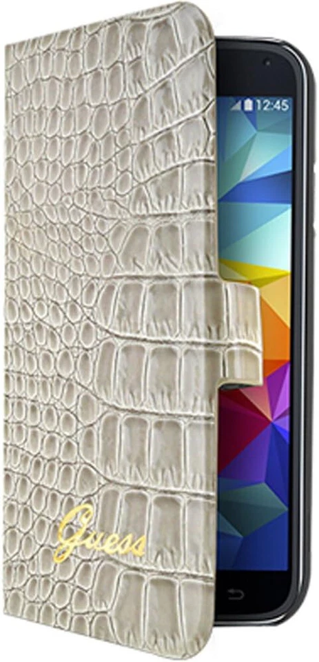 Custodia folio Guess GU342732 per Samsung Galaxy S5 mini coccodrillo/beige - Immagine 1 di 1