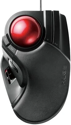 Ratón Elecom M-HT1URBK Trackball 8 botones ENORME con cable Japón nuevo envío gratuito Foto 1 de 4