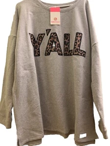 Marleylilly Sweatshirt Y’ALL Grau Neu Mit Etikett. Bestickt & Applikation 2XL/3XL - Bild 1 von 6