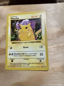 1999 Pokemon Pikachu 58/102 Shadowless Base Set Red Cheeks NM - Picture 1 of 2