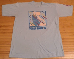 Vtg Nike 1982 Cascade Run Off Portland Race T-Shirt M/L No Tag Stains AS IS - Picture 1 of 11