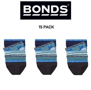 Bonds Boys Brief Soft Stretchable and Comfortable Contoured Fit 15 Pack UWNU5A - Picture 1 of 4