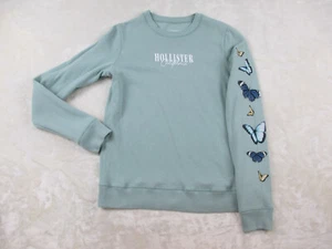 Suéter Hollister Mujer Extra Pequeño Verde Mariposas Pullover Exterior Damas - Imagen 1 de 9