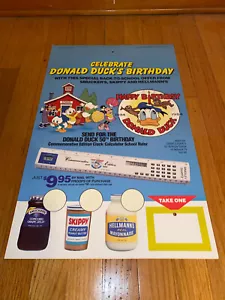 Seltene NOS Daffy Duck Lebensmittelgeschäft Werbung auf schwerem Karton - Bild 1 von 11