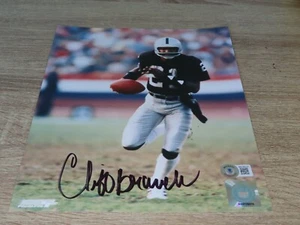 Foto autografiada por Cliff Branch de los Oakland Raiders de 8x10 Beckett certificado de autenticidad BAS 1A - Imagen 1 de 4