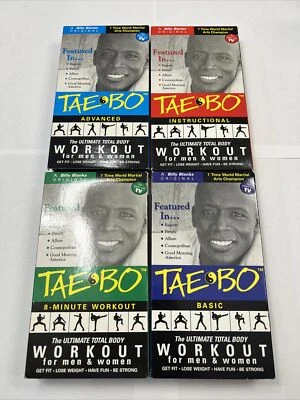 1998 Billy Blanks Tae Bo VHS Lot - Basic/Advanced/Instructional/8-Minute Workout - Image 1 of 4