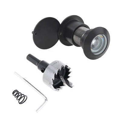 Security Door Viewer Wide Angle Peephole Solid Brass 220 Degree Drill Bit Set AU - image 1 of 4