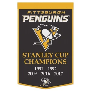Pittsburgh Penguins 5 x Stanley Cup Champions Wollbanner 24" x 38" Wincraft 👀 - Bild 1 von 1
