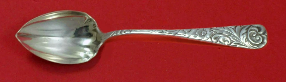 Cuchara de pomelo de plata esterlina Scroll by Durgin estriada hecha a medida 5 3/4" Foto 1 de 1