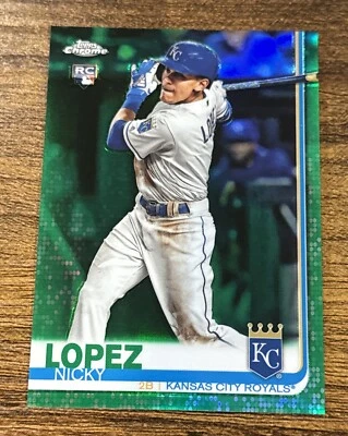 Nicky Lopez RC 2019 Chrome Update Green Refractor SP /99 Rookie RC Variation SP - Image 1 of 2