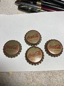 1940's Unused pre WWII Era Coca Cola Crown Bottle Caps Cork Bottoms lot of 4.