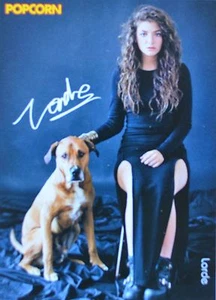 LORDE - Tarjeta de autógrafo - Autógrafo firmado autógrafo fan colección recortes NUEVO - Imagen 1 de 1