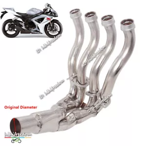 Para Suzuki GSXR 600 750 2006 2007 sistema de escape cabezal tubo sin cordones stock - Imagen 1 de 6