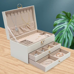 Caja de almacenamiento de reloj de PU estuche para hombres mujeres hombres organizador de joyas caja de reloj hogar - Imagen 1 de 24