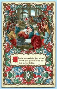 Antique Postcard~ Glory To God In The Highest~ Religion~ Christianity~ Latin - Picture 1 of 2