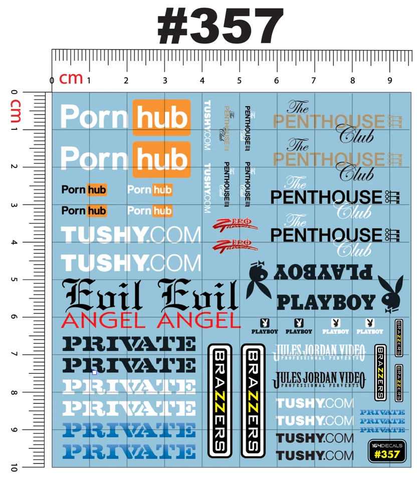 Logo X Water Slide Decal White Toner  1/24 - 1/28 RC Model Dicast Hot!!! #357 - Image 1 of 4