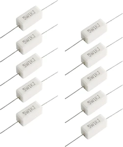 10Pcs Cement Resistor 5W 1K Ohm Resistor, Ceramic Resistor Power Resistor, Prech - Picture 1 of 12