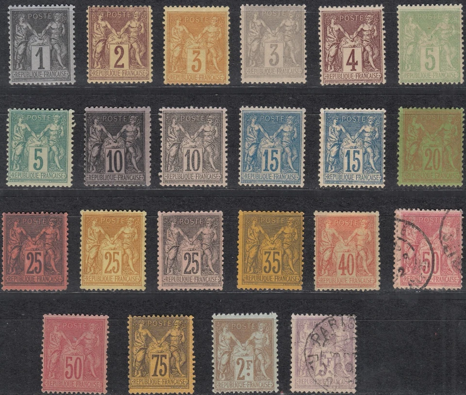 FRANCE 1877-1900 Lot de timbres Neuf * / Oblitéré (ref#22078) - Photo 1/2