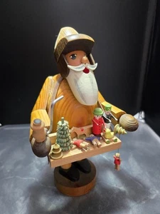 Vintage Expertic Erzgebirge Toy Vendor German Carved Wood Smoker Incense Burner - Picture 1 of 6