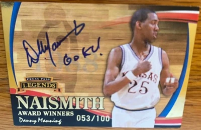 2007 Press Pass Legends Danny Manning Inscribed INSCRIPTION AUTO Nickname”Go KU” - Image 1 of 2