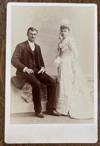 Imperial Studio Cabinet Card San Francisco Ca Wedding Couple - Picture 1 of 4