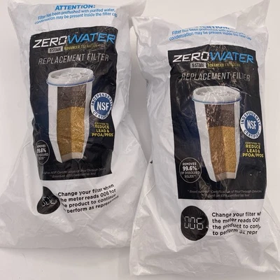 2 Zero Water 5 Stage Replacement Filters ZR-006 Advanced Filtration Sealed NSF - Image 1 of 4