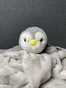 Aurora Gray Penguin Plush Riley Laying 8"L Soft Stuffed Animal Toy Pet Lovey - Picture 1 of 5