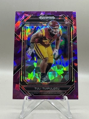 2023 Panini Prizm Draft Picks Tuli Tuipulotu Purple Ice /149 (RC) #171 USC - Image 1 of 3