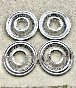 1956 Chevy Bel Air Wire Wheel Cover Accessory SET 4 - Picture 1 of 5