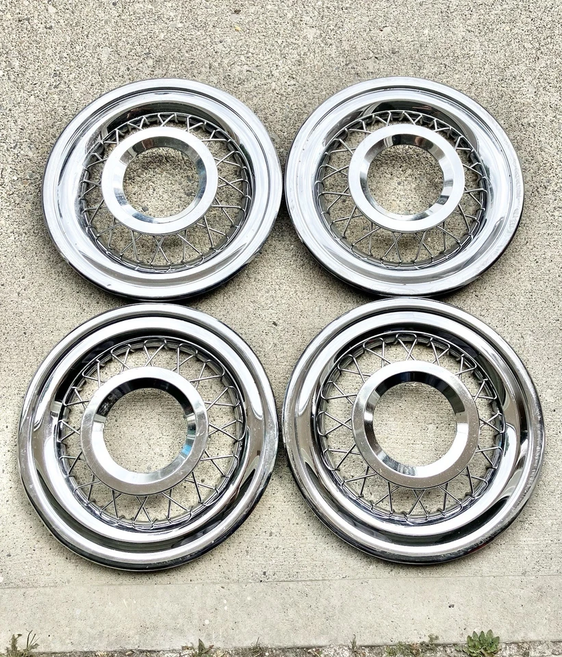 1956 Chevy Bel Air Wire Wheel Cover Accessory SET 4 - Image 1 of 4