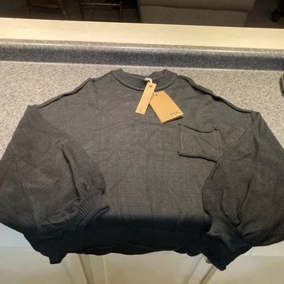 POL Sweater YST349 Plus Black XL women's 100% cotton - Image 1 of 4