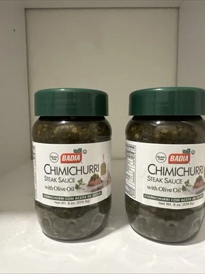 Salsa de carne Badia Chimichurri con aceite de oliva 8 oz por botella paquete de 2 Foto 1 de 4