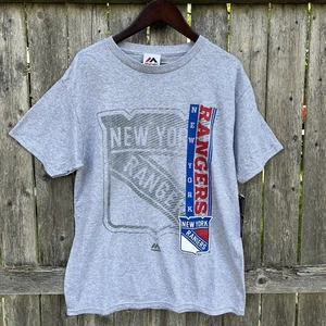 NEW YORK RANGERS Majestic Apparel NHL Retro Logo Jersey Tee- Size Youth L - Picture 1 of 8