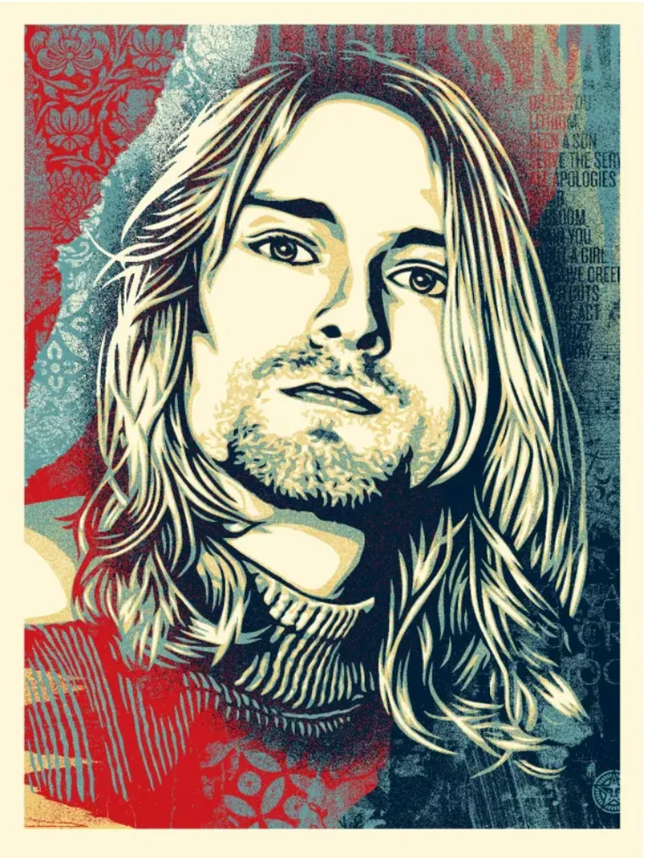Shepard Fairey 2021 Poster Kurt Cobain Endless Nameless Silk Screen Poster /650 - image 1 of 1