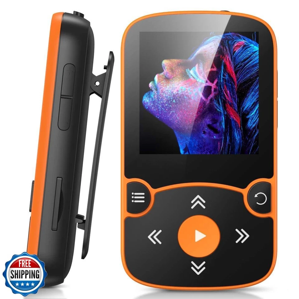 AGPTEK 64GB MP3 Player with Clip, Bluetooth 5.3 Lossless Sound with FM Radio, - Image 1 of 4