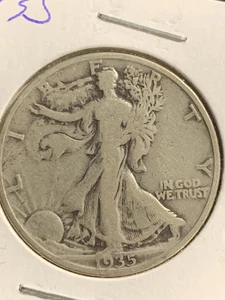 1935 (P) Walking Liberty Half Dollar Fine 90% Silver - Bild 1 von 4
