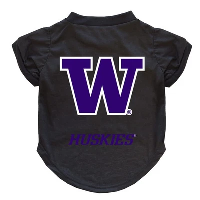 Littlearth Washington Huskies NCAA Pet T-Shirt - Officially Licensed Comfort - Image 1 of 4