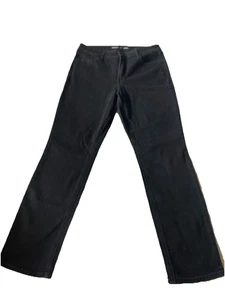 Old Navy schwarze gerade hoch geschnittene Jeans Hose Damengröße 12 - Bild 1 von 13
